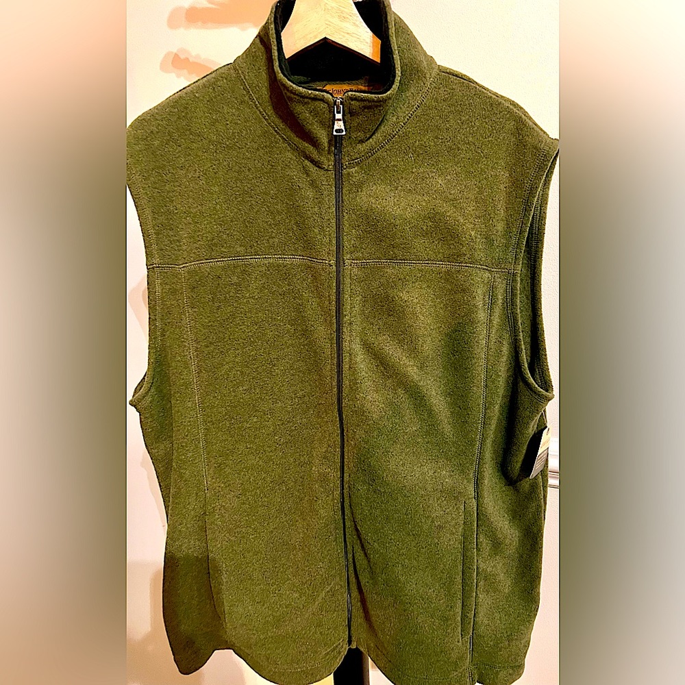 St John’s Bay Male Full Zip Vest Poly Fleece Large